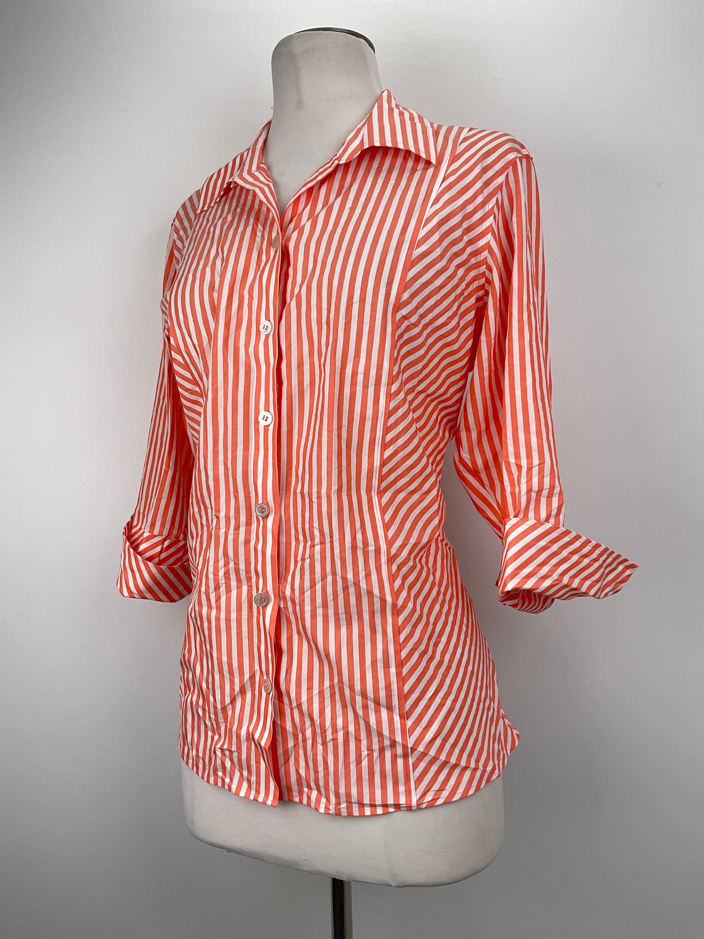Camisa Naranja de Rayas Liz Claiborne
