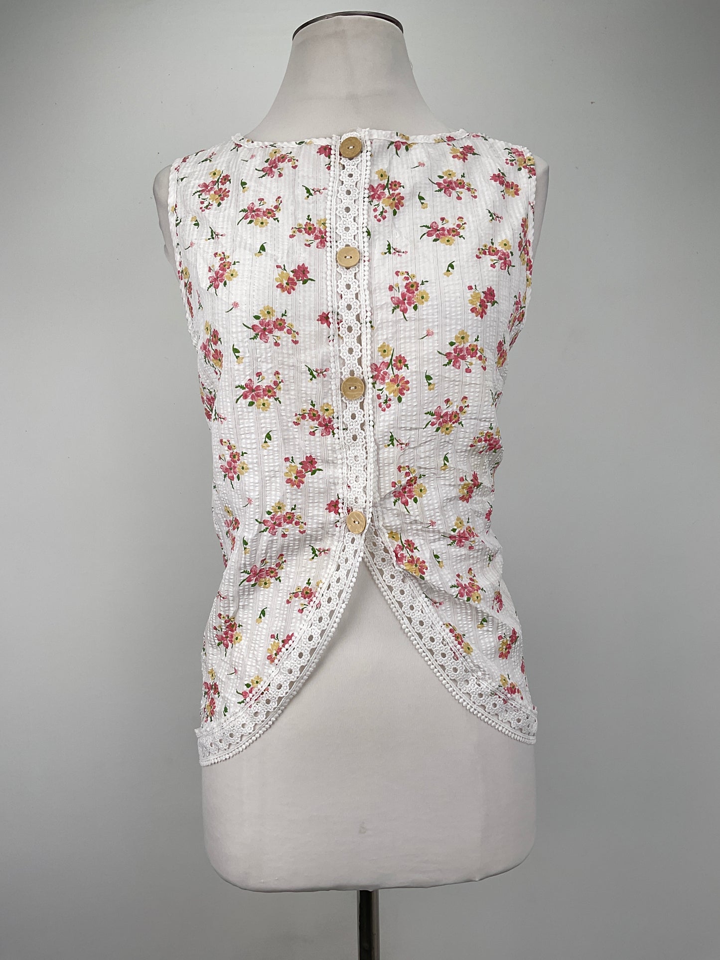 Blusa Blanco Floral Shein