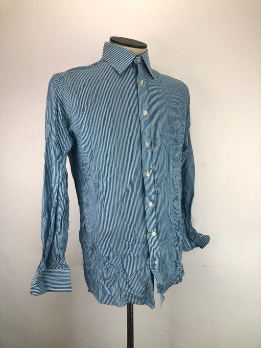 Camisa Azul de Rayas Stafforo