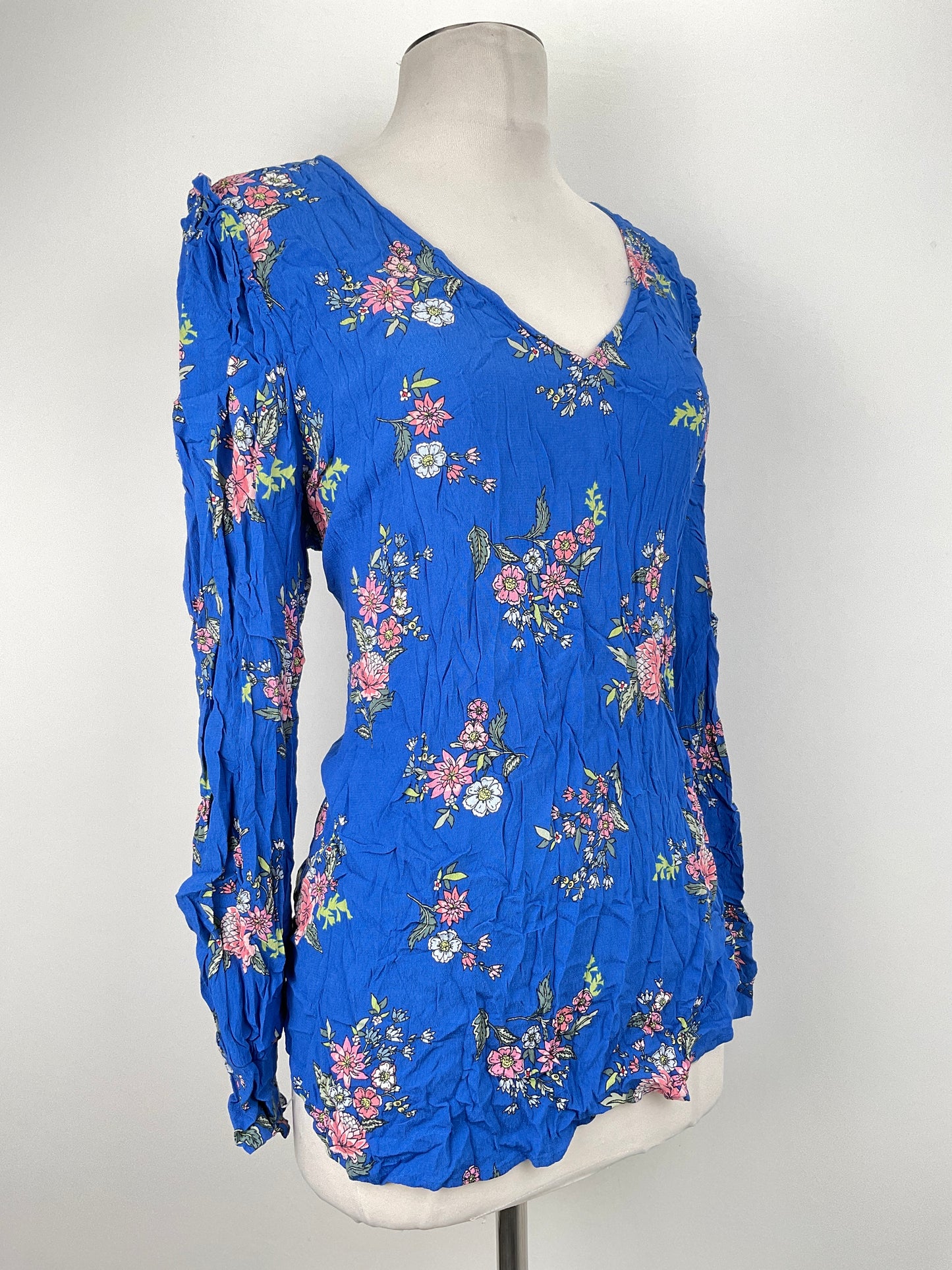Blusa Azul Floral Loft