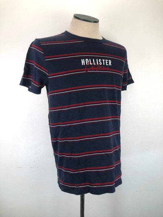 Camiseta Azul marino de Rayas Hollister