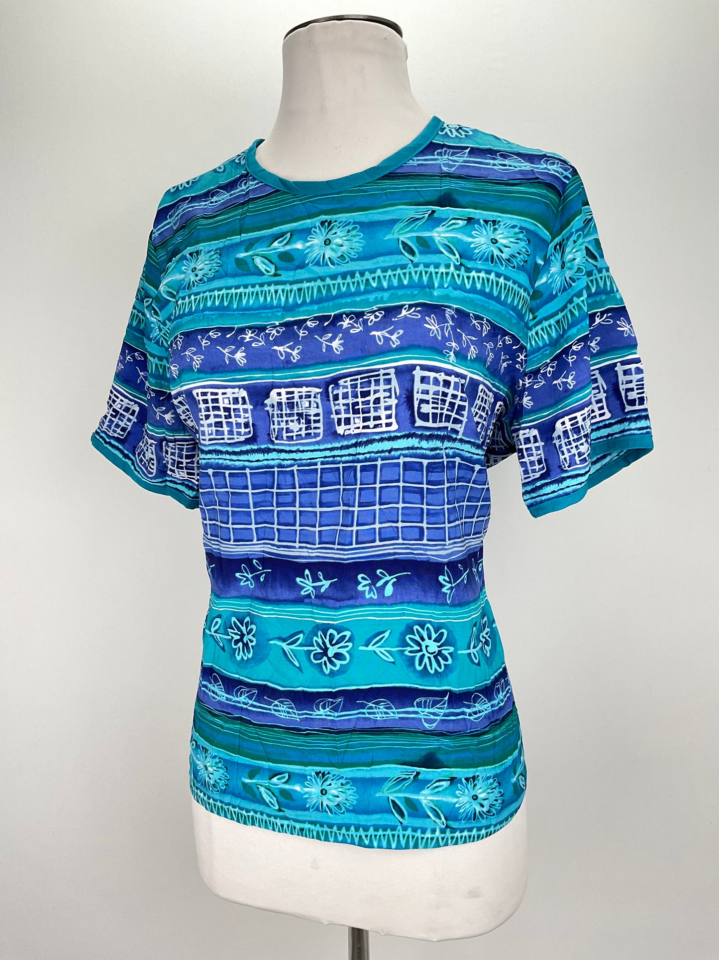 Blusa Azul Floral Lindsey Scott