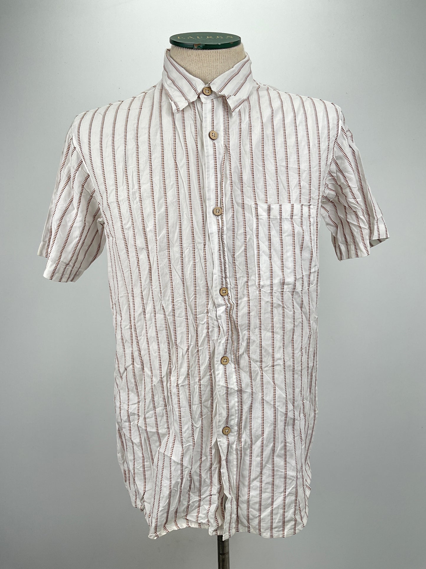 Camisa Blanco de Rayas Double Break