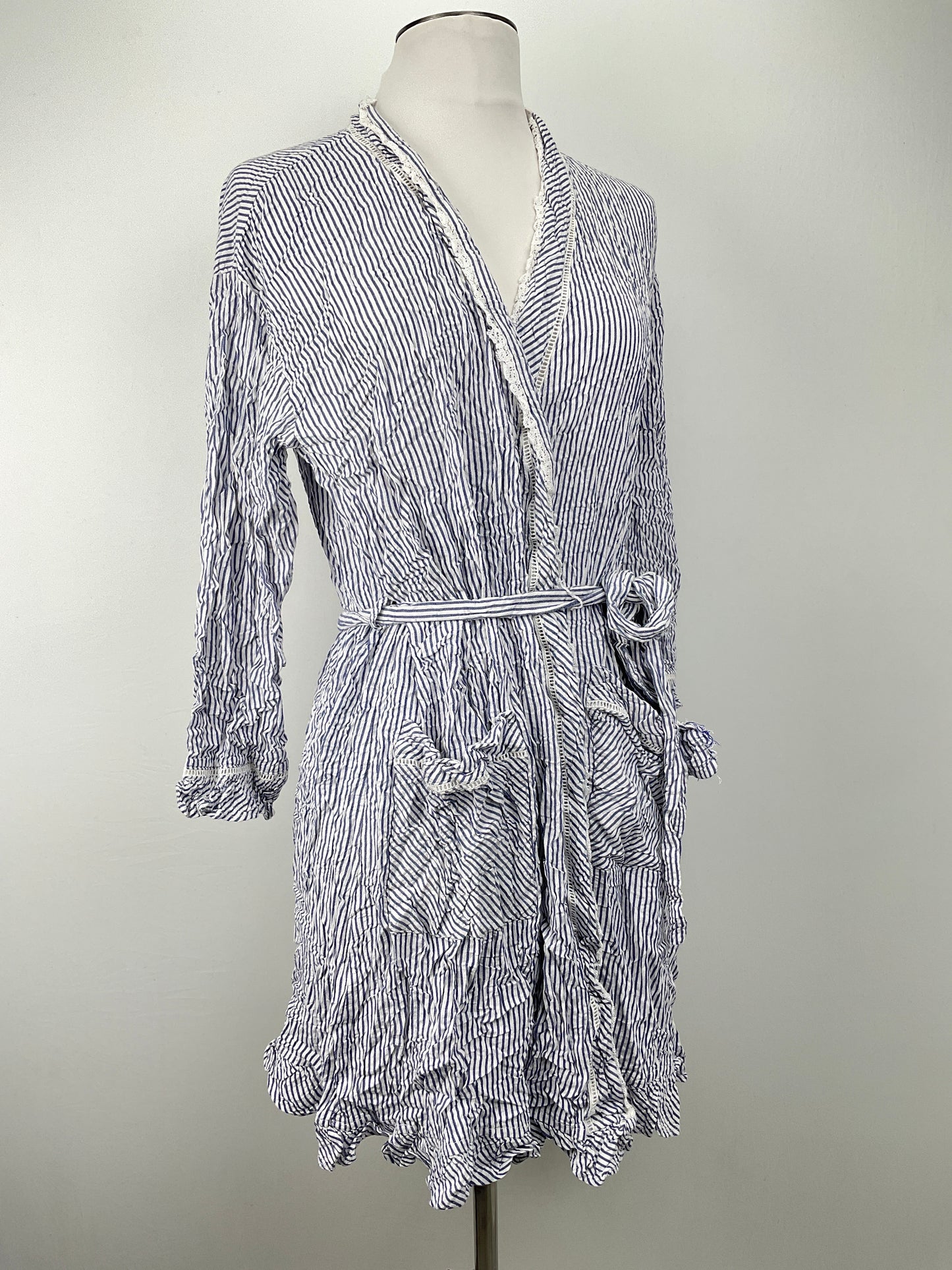 Bata de Dormir Blanco Rayas Elleen West