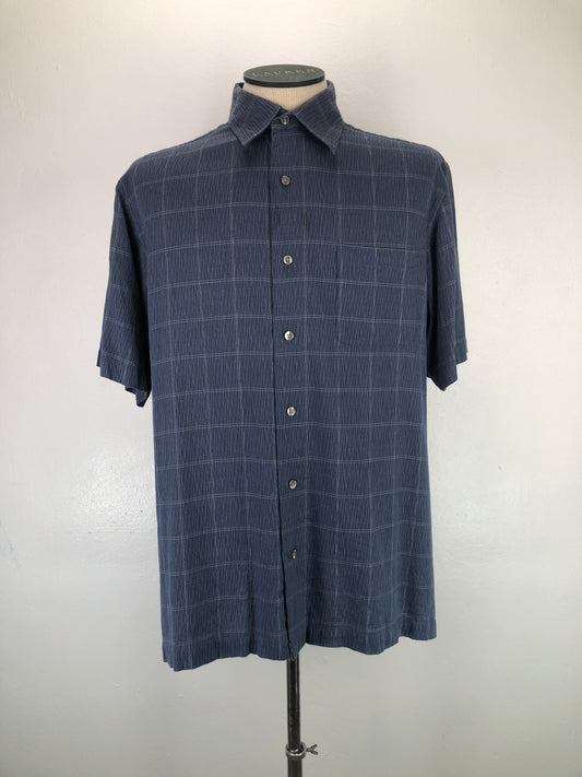 Camisa Azul marino de Cuadro Geoffrey Beene