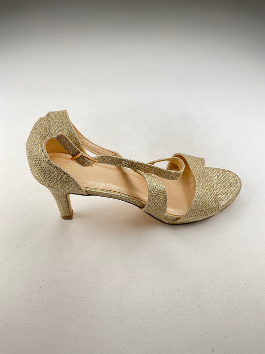 Zapatilla Dorado de Tacón Variangis