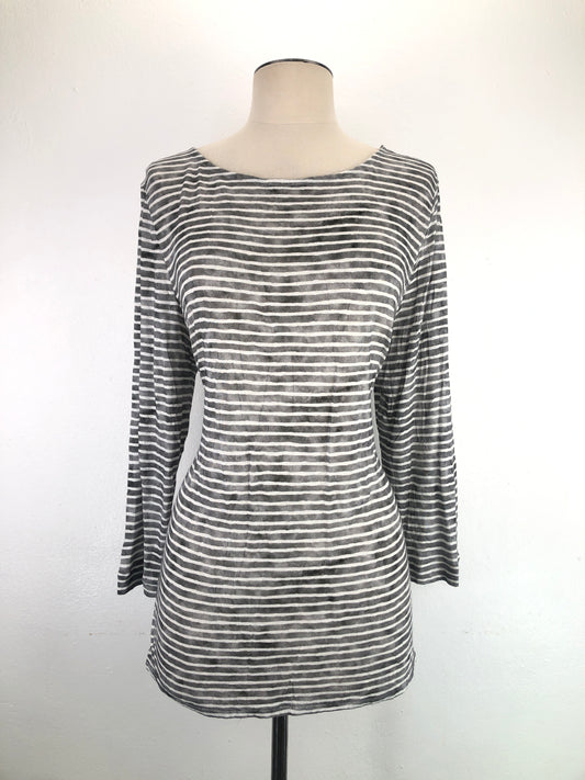 Blusa Rayas Gris Majestic Filatures
