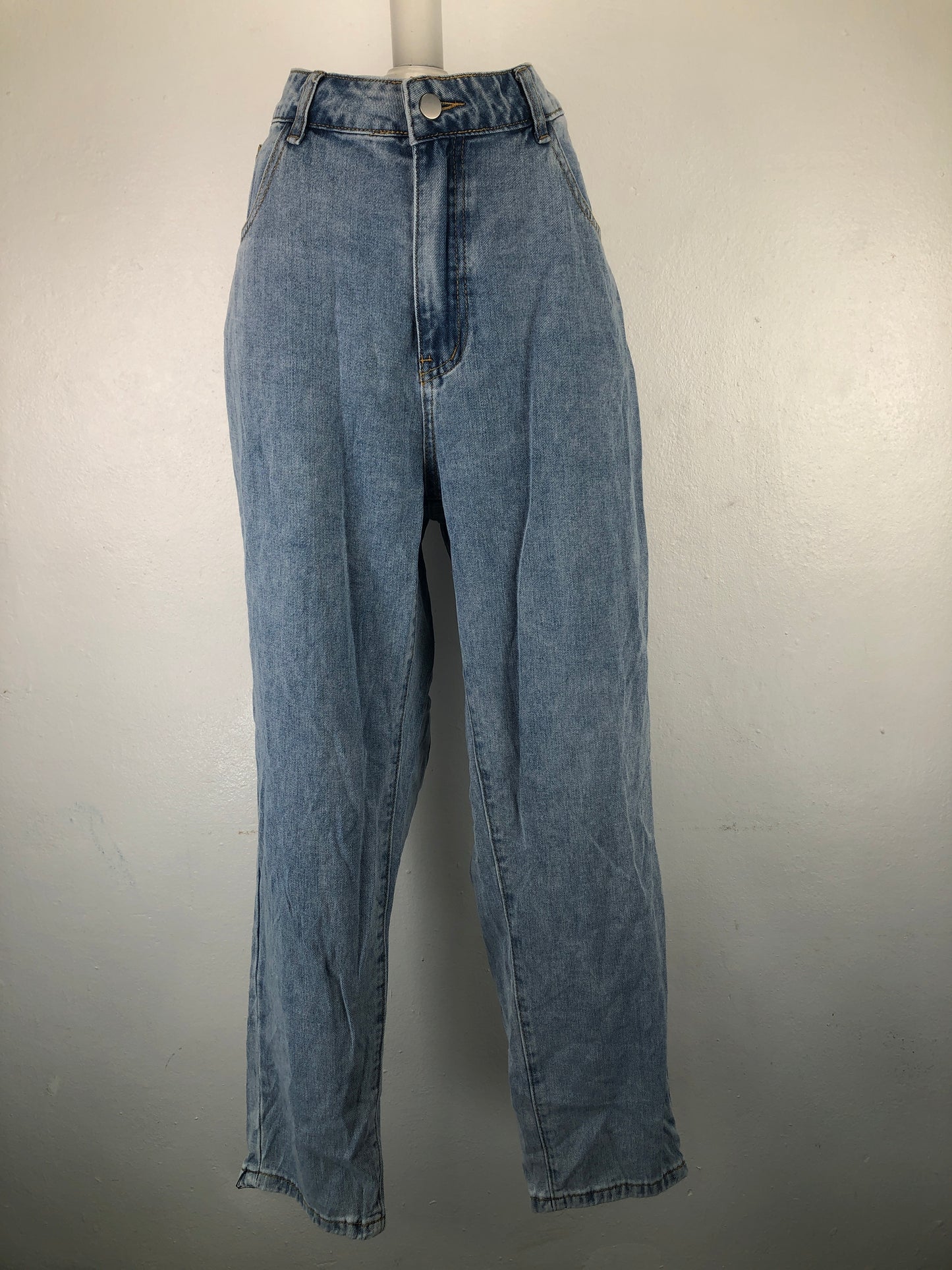 Pantalon Azul claro Mom Jeans Shein