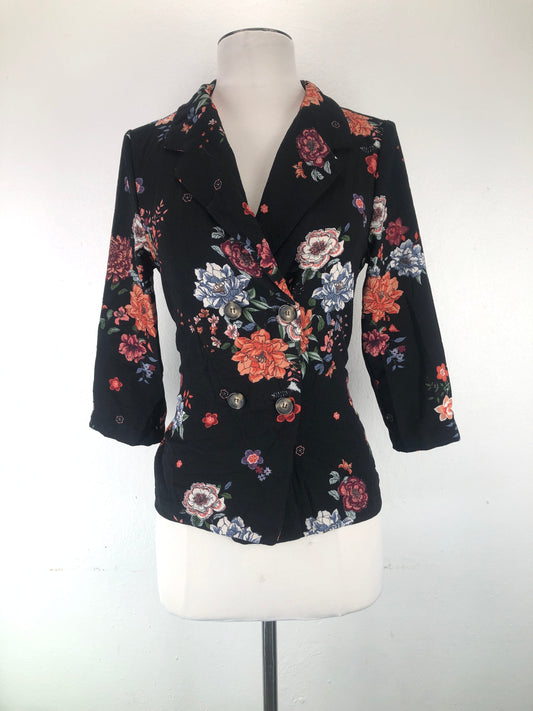 Chaqueta Negro  Floral Bobeau