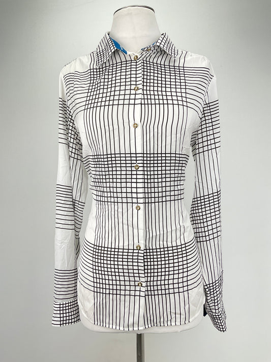 Camisa Blanco de cuadro Banana Republic