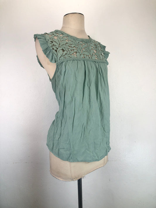 Blusa Verde de Flores  Iris