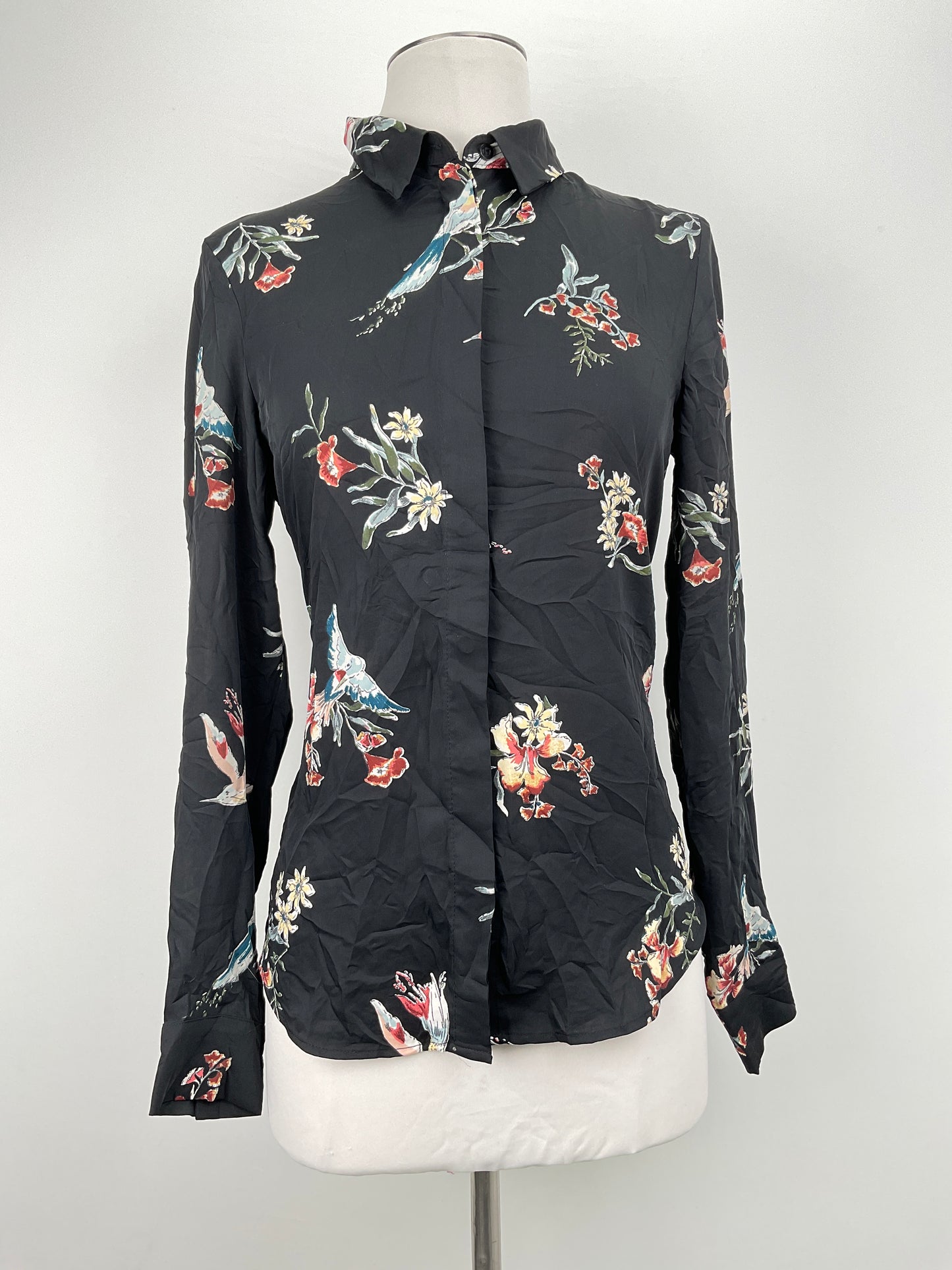 Camisa Negro Floral Hm