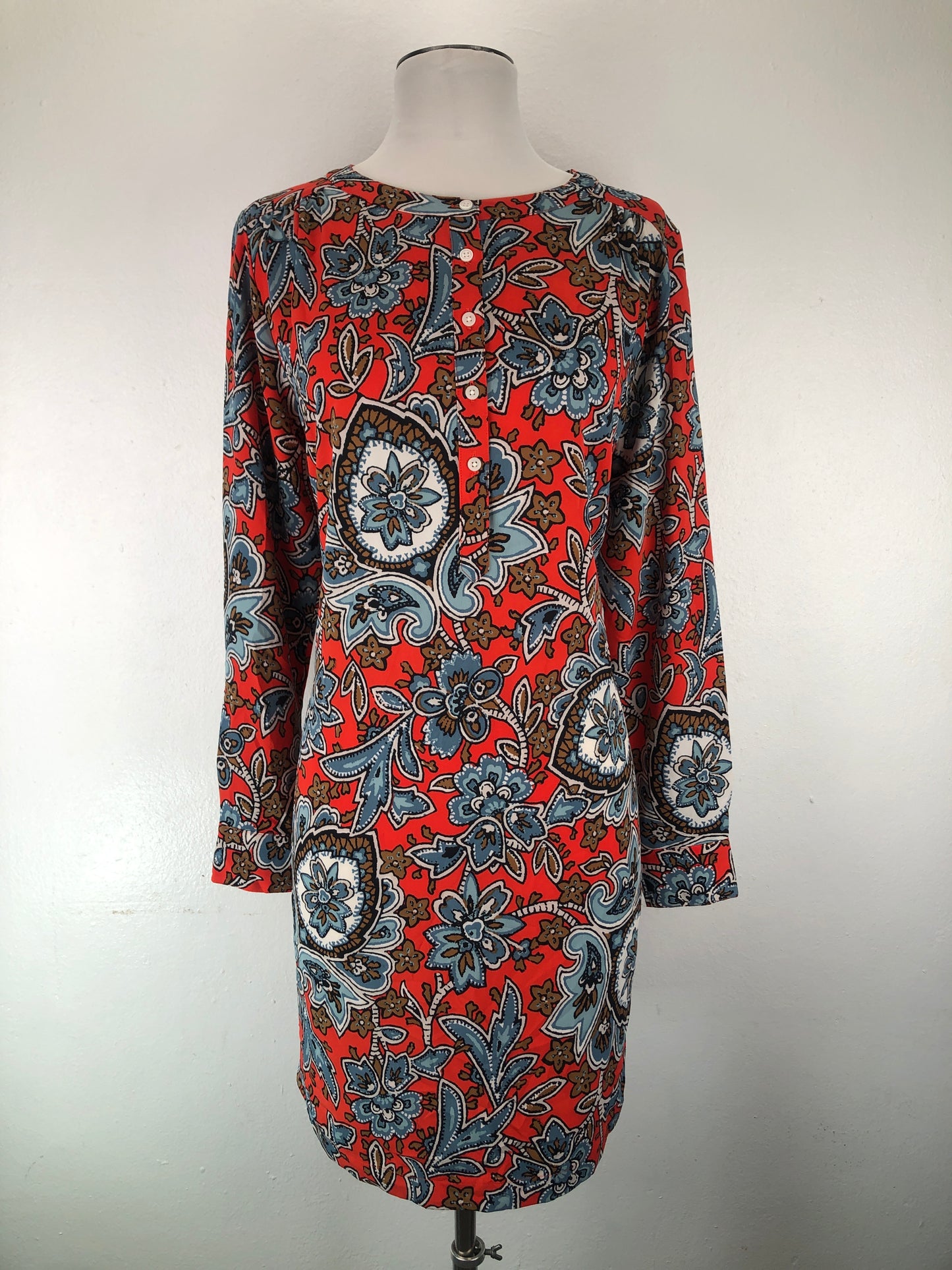 Vestido Naranja Floral Loft