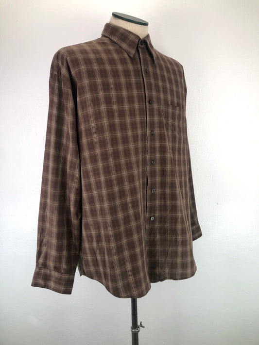 Camisa Marron de Cuadro Arrow