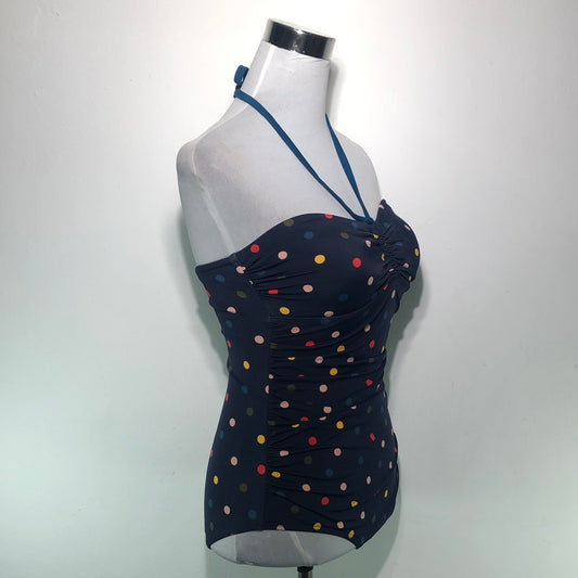 Traje de Baño Azul Marino de Lunares Boden