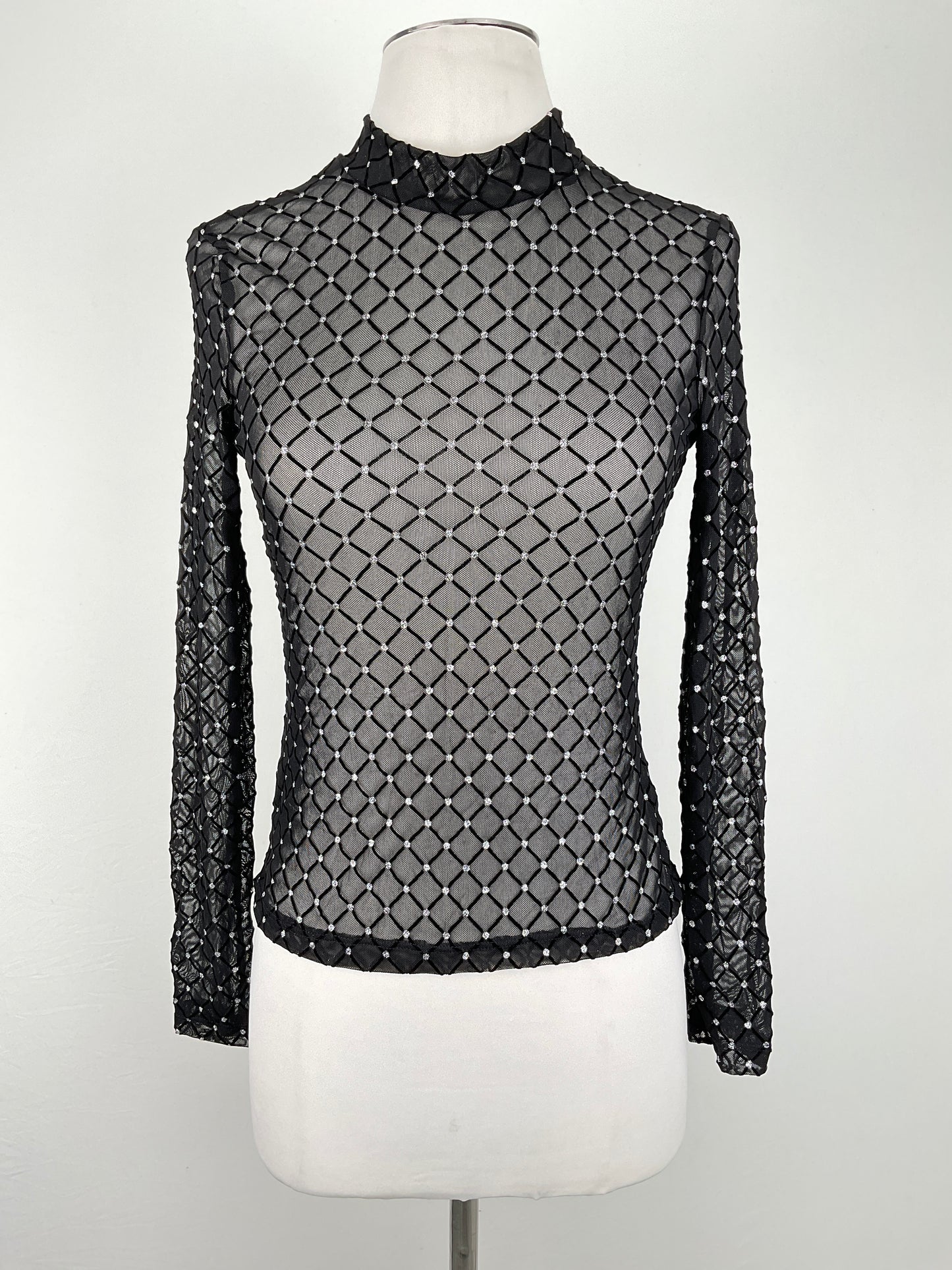 Blusa Negro de Brillo Shien