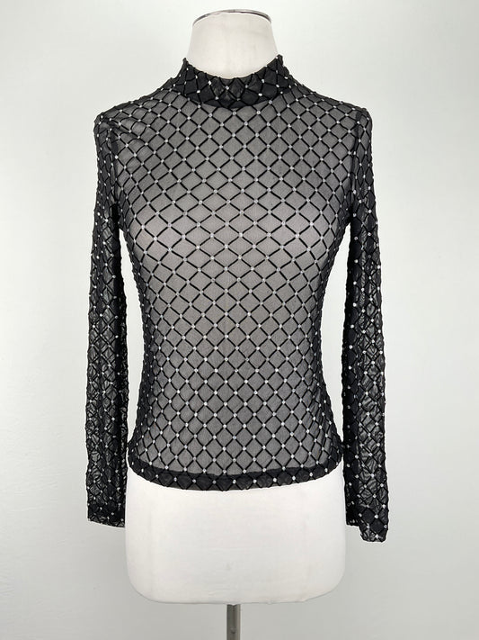 Blusa Negro de Brillo Shien