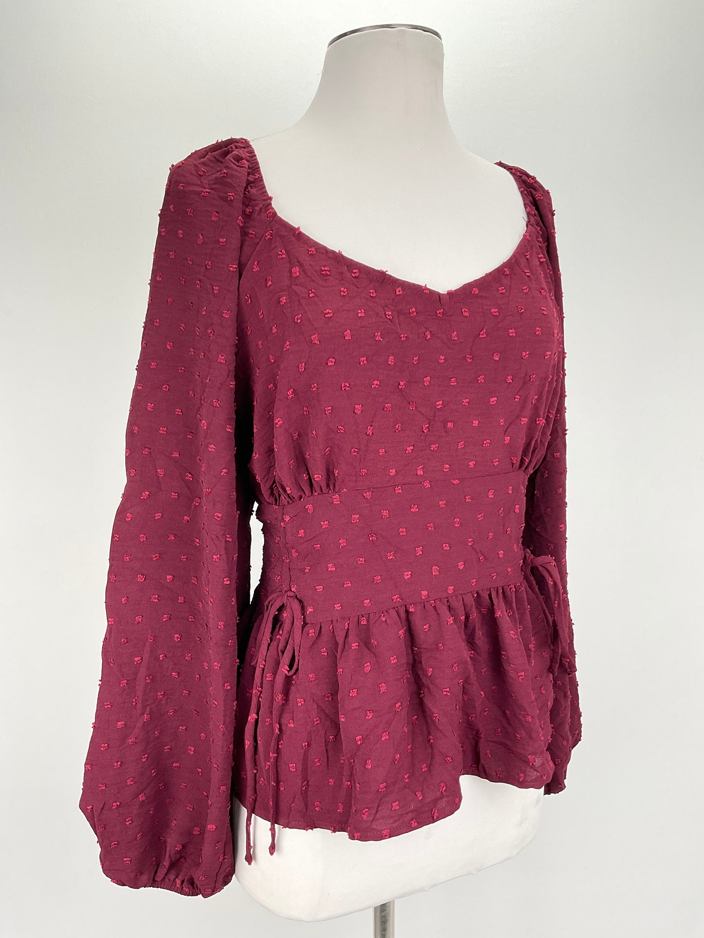 Blusa Rojo vino Floral Arula