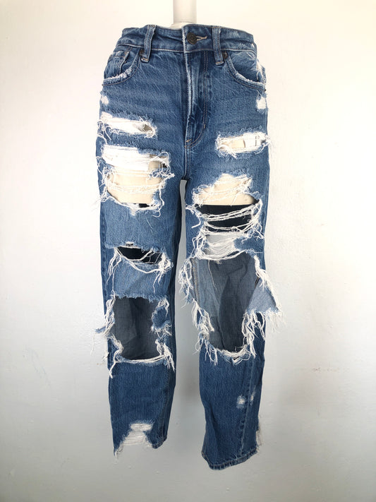 Pantalon Azul Mom Jeans American Eagle