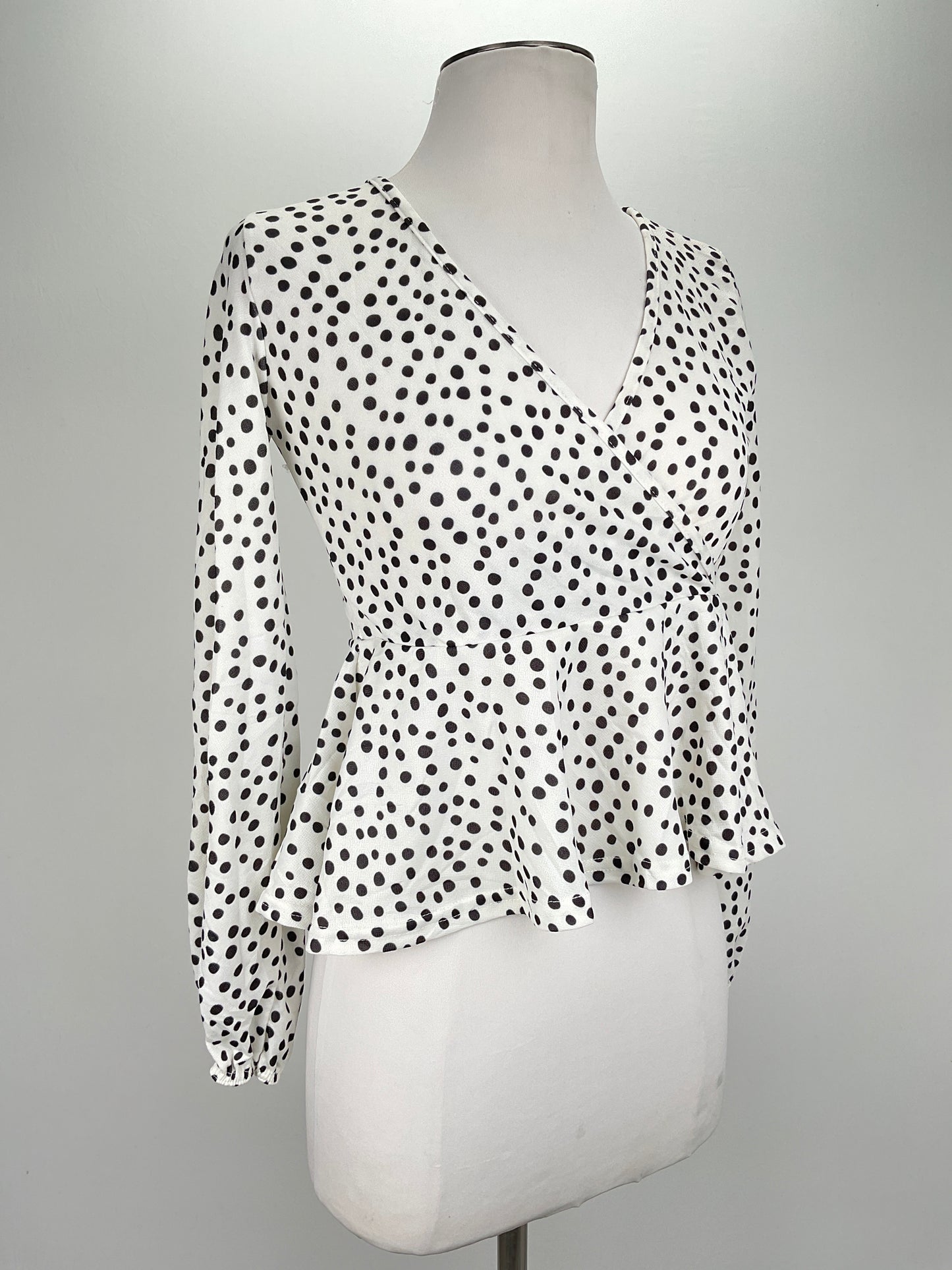 Blusa Blanco de Lunares Nastygal