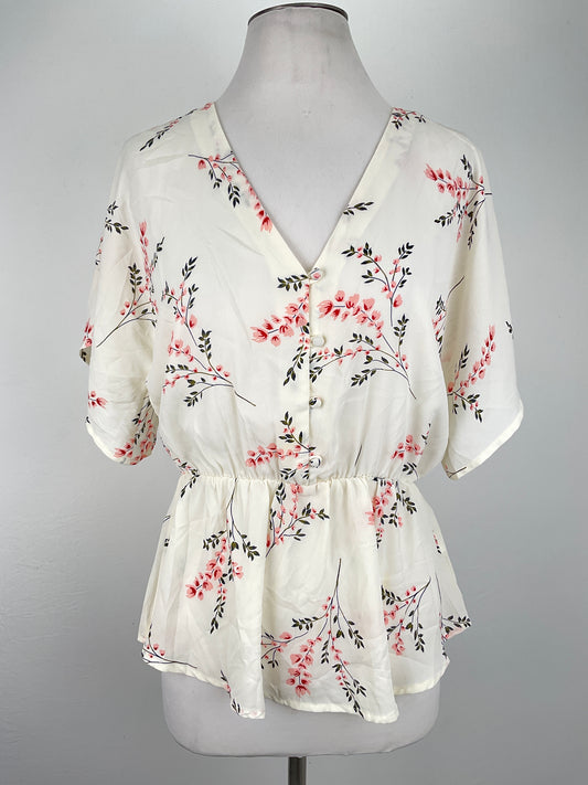 Blusa Blanco Floral Sienna Sky