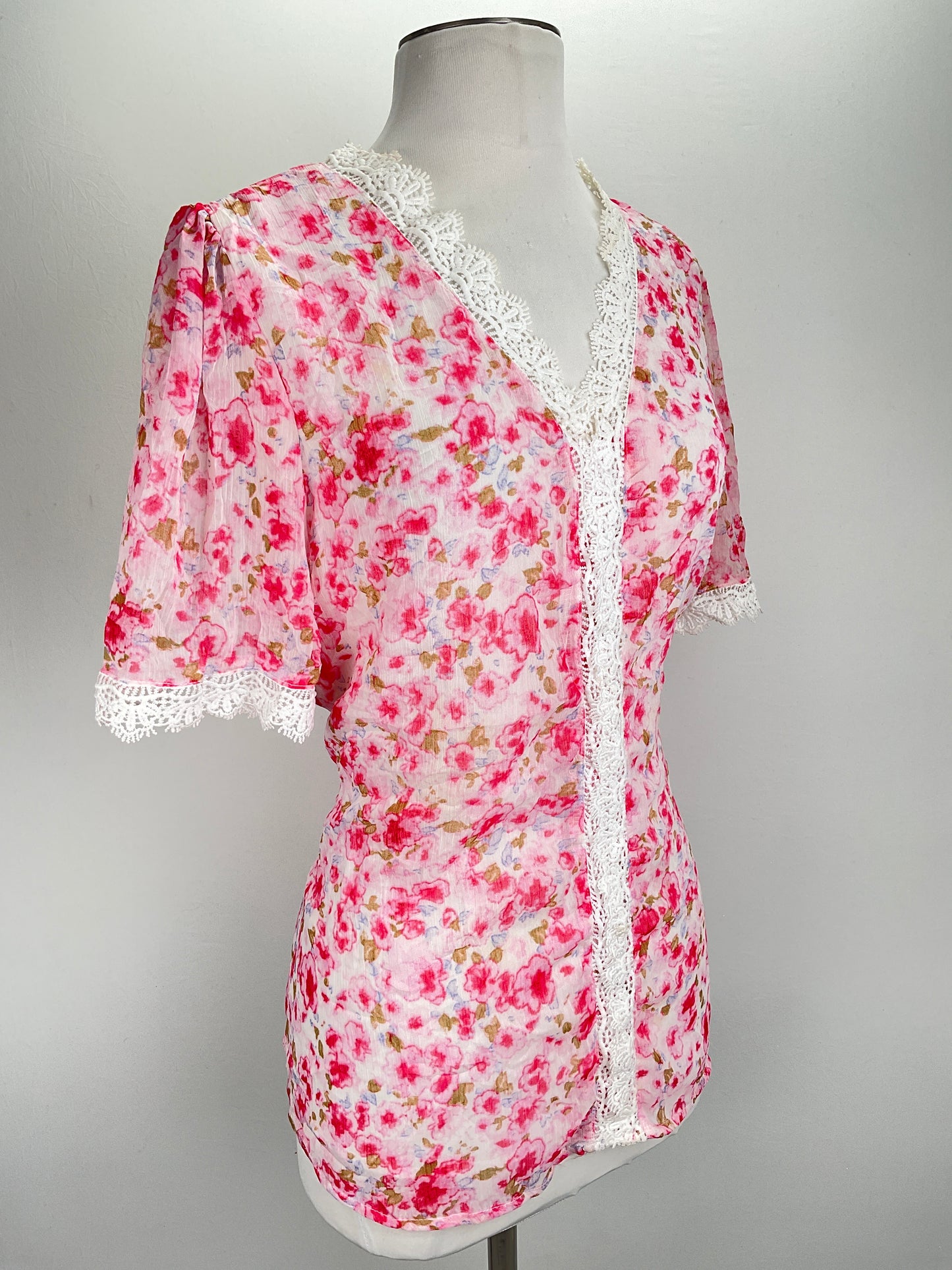 Blusa Rosado Floral Variangis