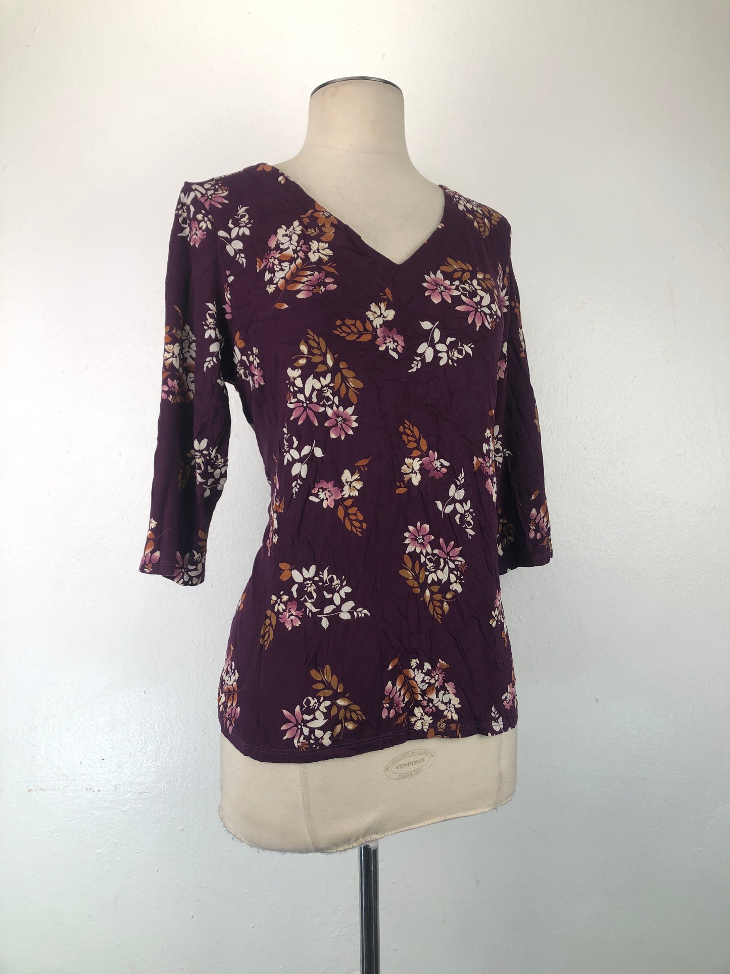 Blusa Rojo Vino Floral Wearever Collection