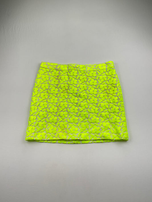 Falda Verde Linom Floral J. Crew