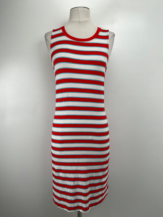 Vestido Rojo De Rayas Time Tru