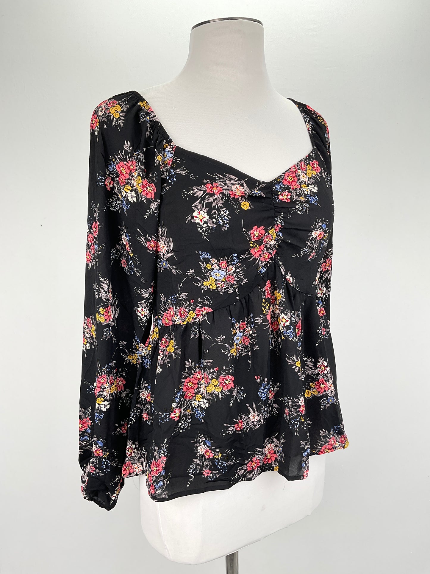 Blusa Negro Floral Dleione