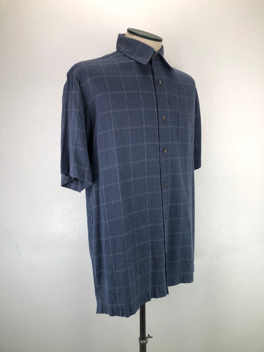 Camisa Azul marino de Cuadro Geoffrey Beene