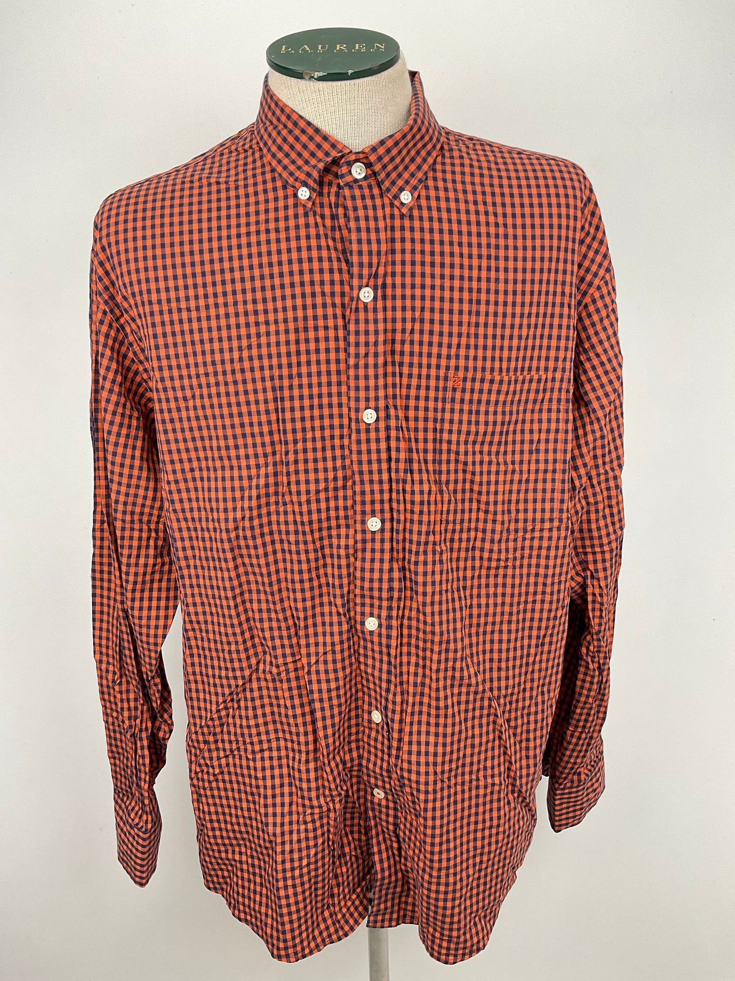Camisa Naranja de Cuadro Izod