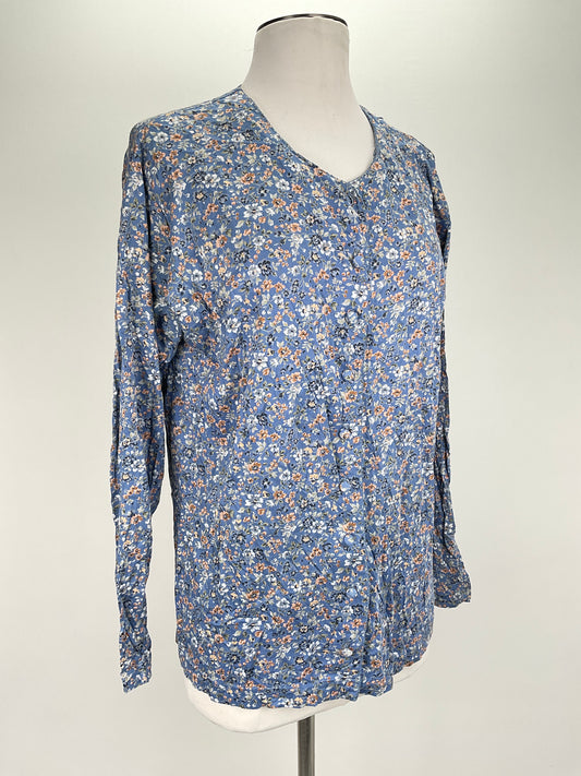 Blusa Gris Azulado Floral Lands’ End