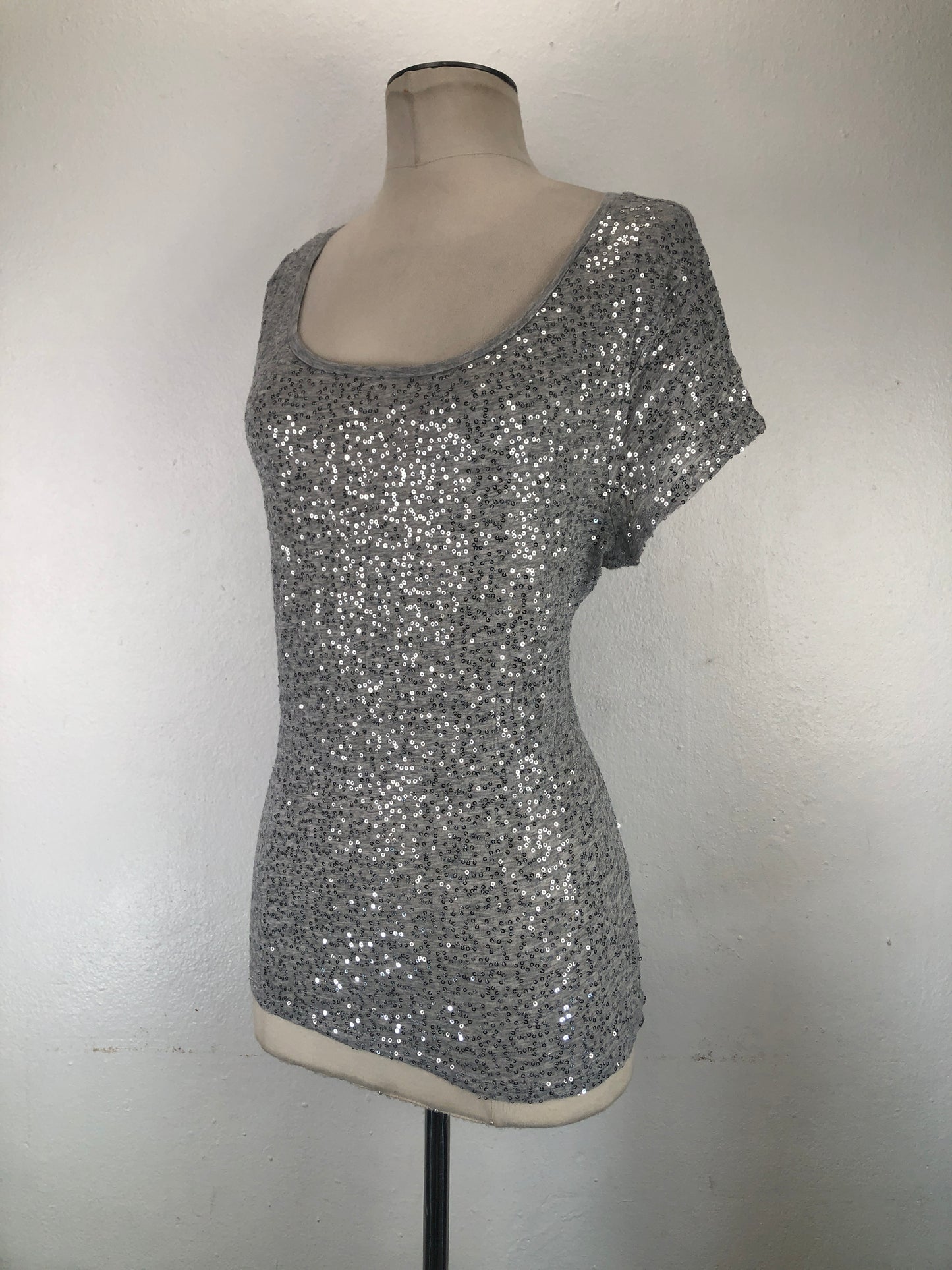 Blusa Gris de Brillo Calvin Klein