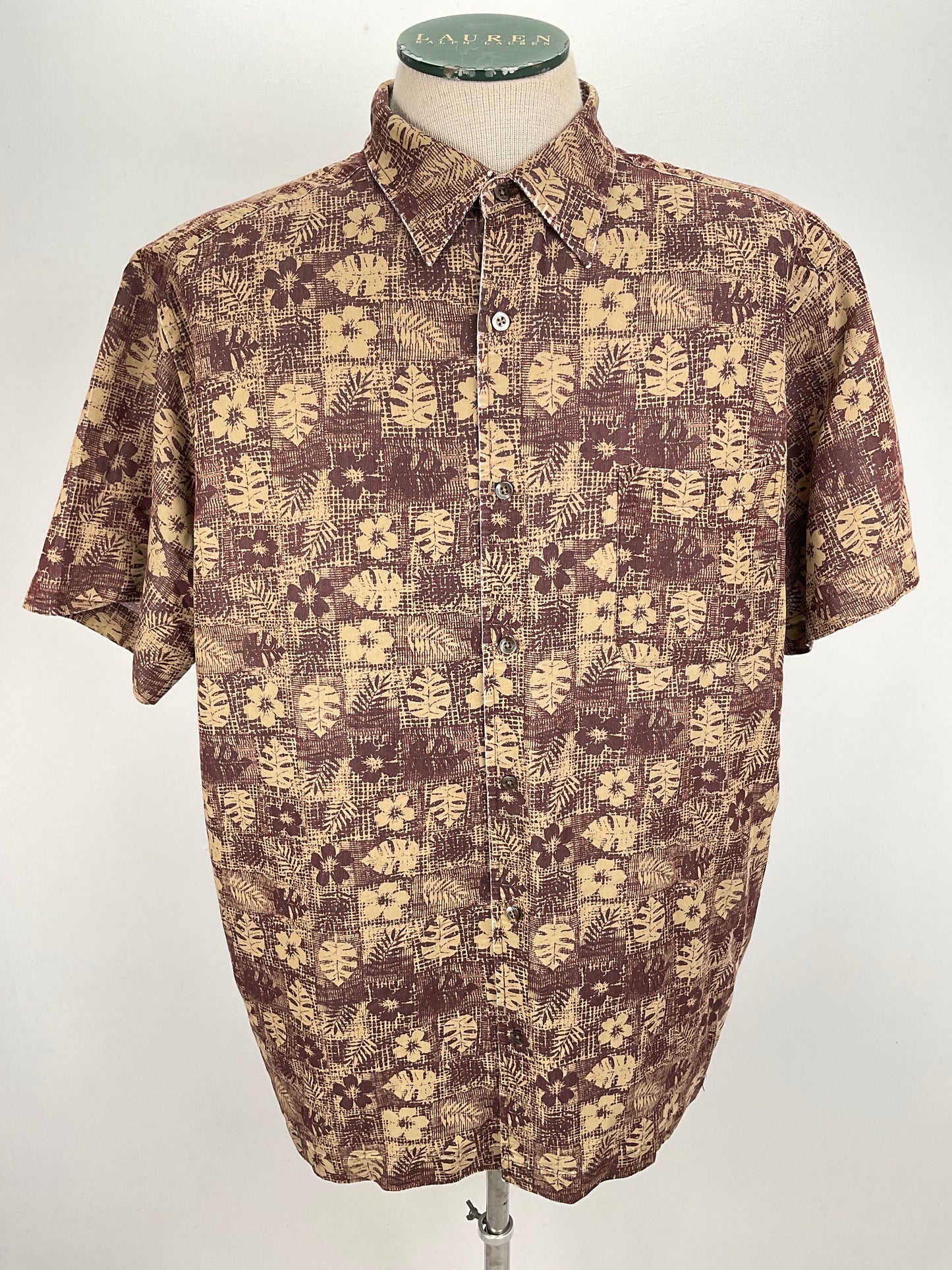 Camisa Marron Floral Dockers