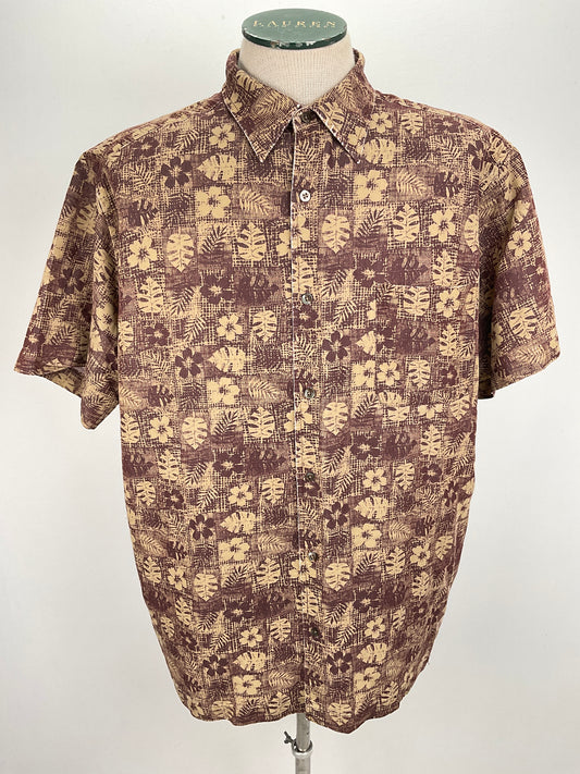 Camisa Marron Floral Dockers