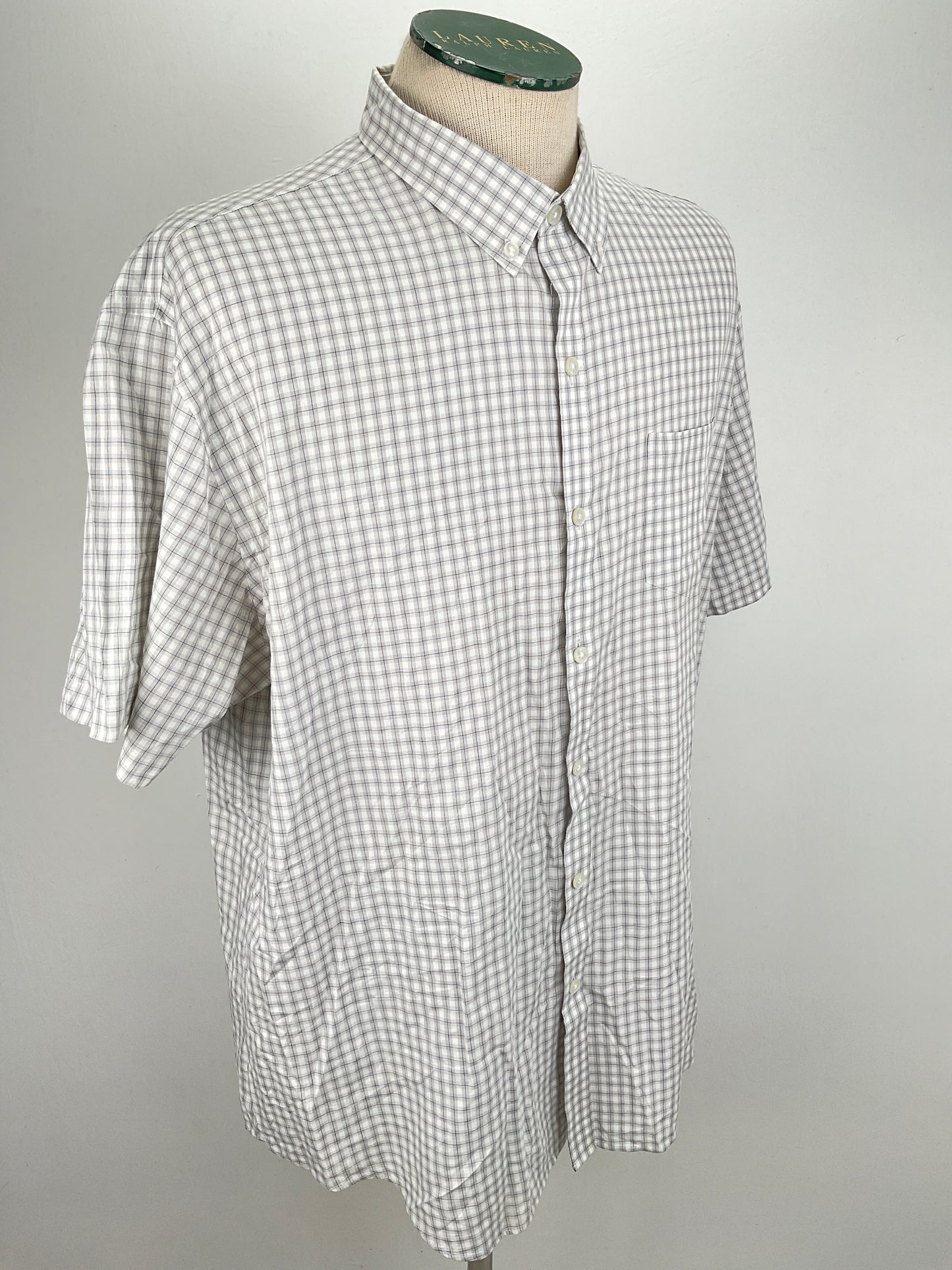 Camisa Gris de cuadro Van Heusen