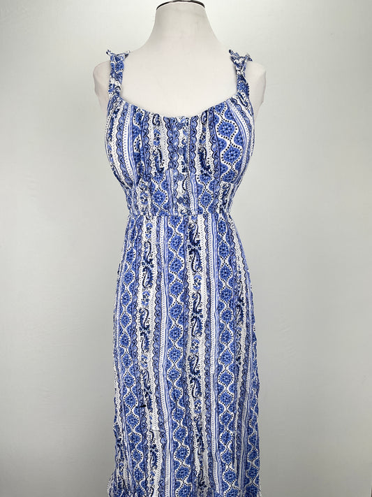 Vestido Azul Floral Derek Heart