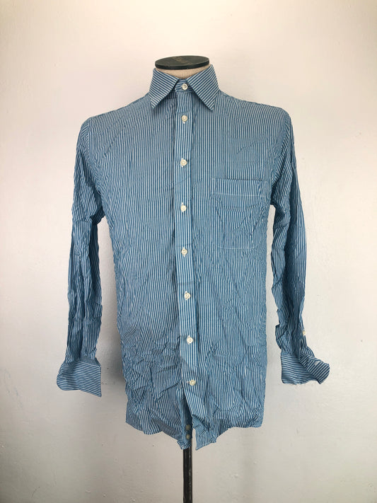 Camisa Azul de Rayas Stafforo