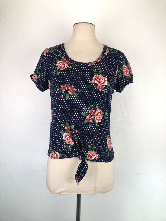 Blusa azul Marino Lunares De Flores Rue 21