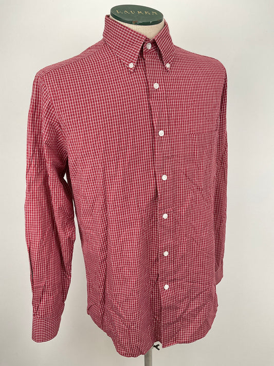 Camisa Rojo vino de cuadro Croft Barrow