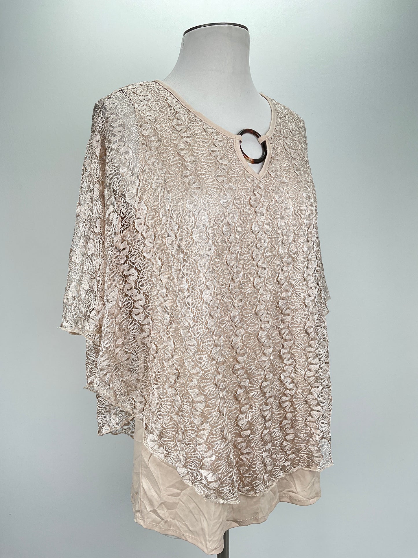 Blusa Crema Floral Ultra Teaze