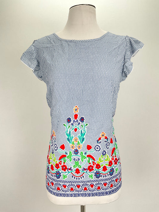 Blusa Gris Floral Variangis