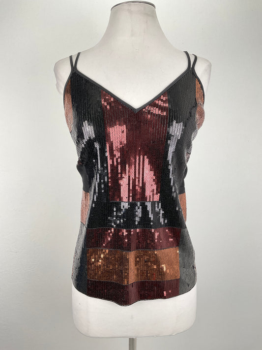 Blusa Marron de Brillo Express