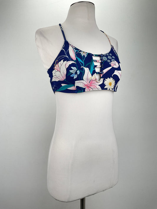 Blusita Traje de Baño  Azul marino Floral Variangis