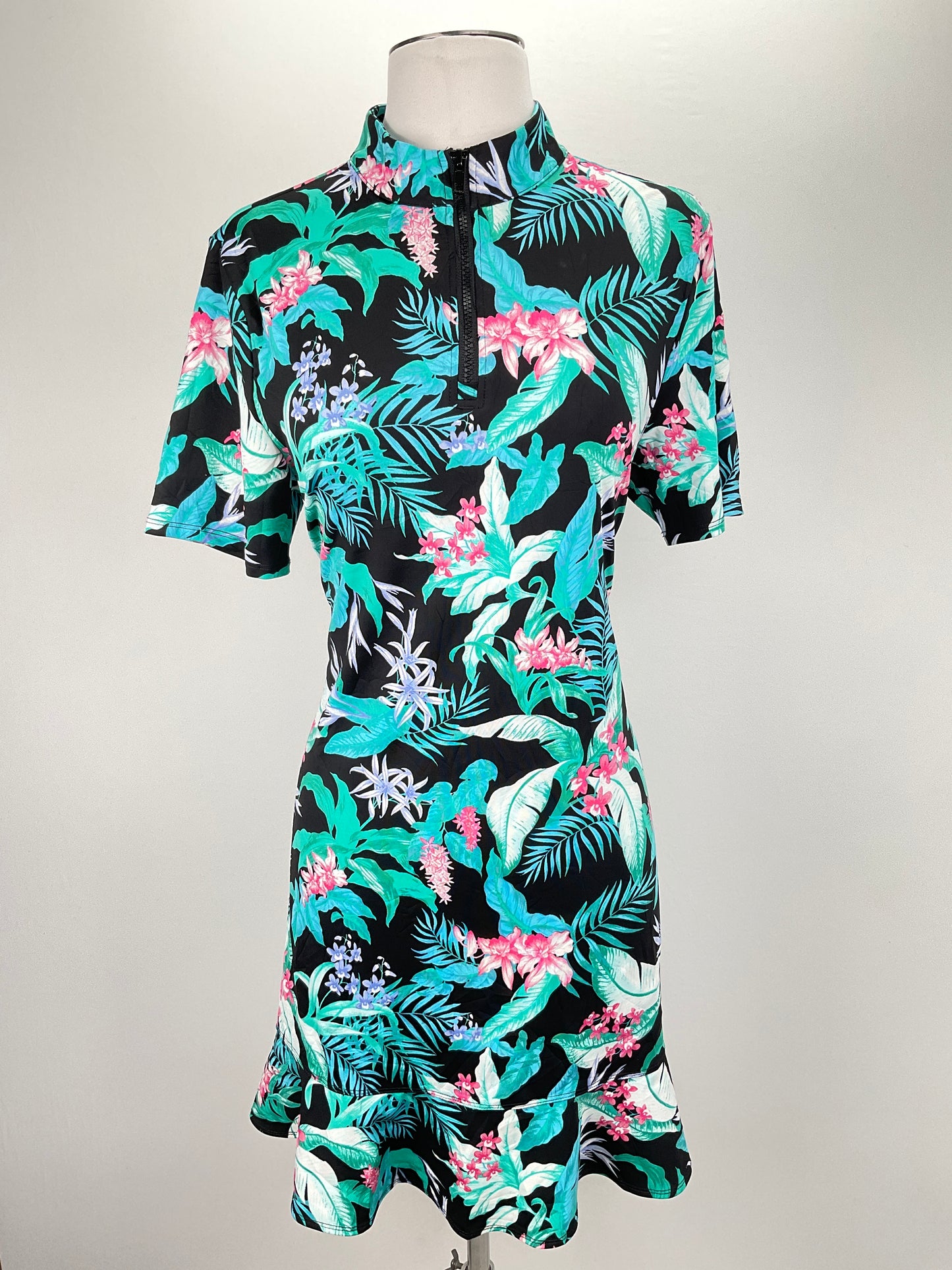 Vestido Negro Floral Tommy Bahama