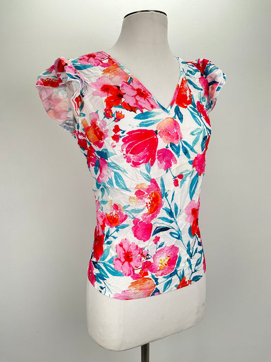 Blusa Blanco Floral Shein