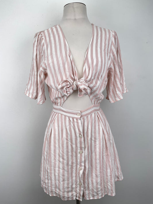 Vestido Nude De Rayas Audrey