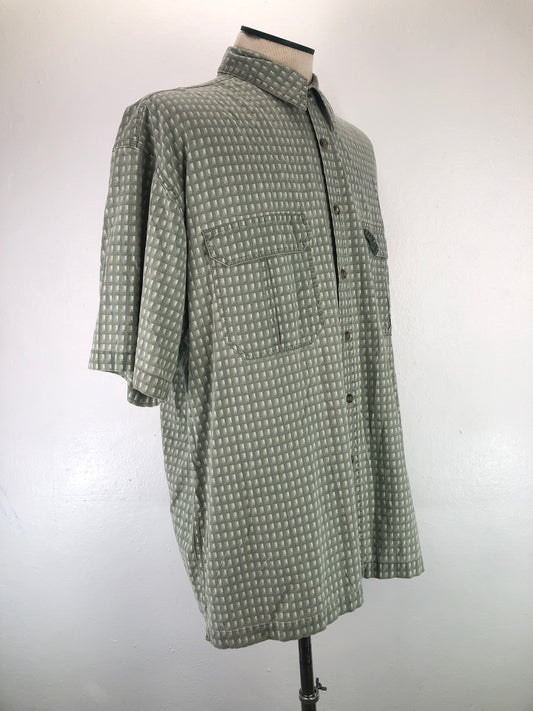 Camisa Verde de Cuadro Faded Glory
