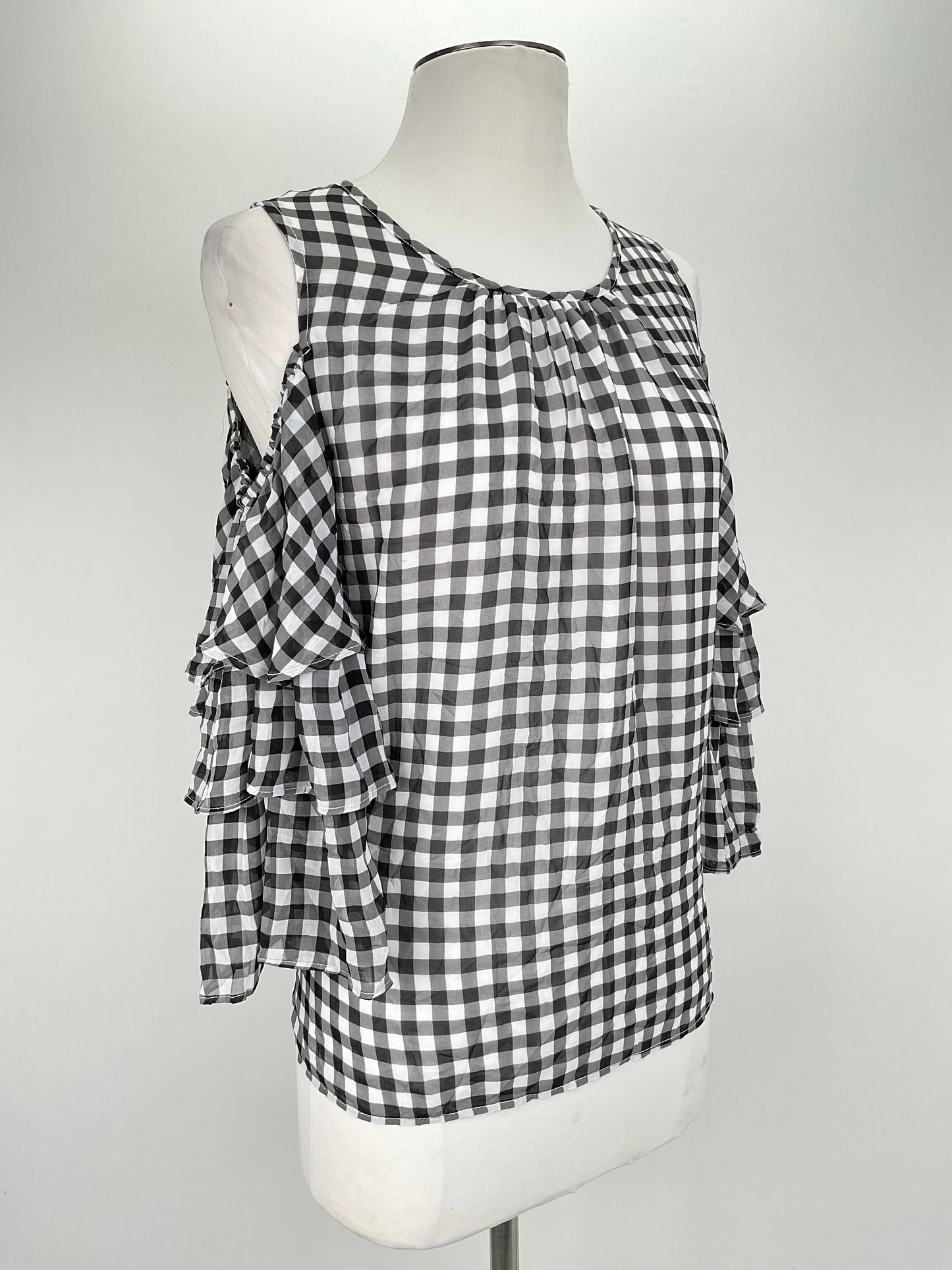 Blusa Gris de Cuadro Est . 1946